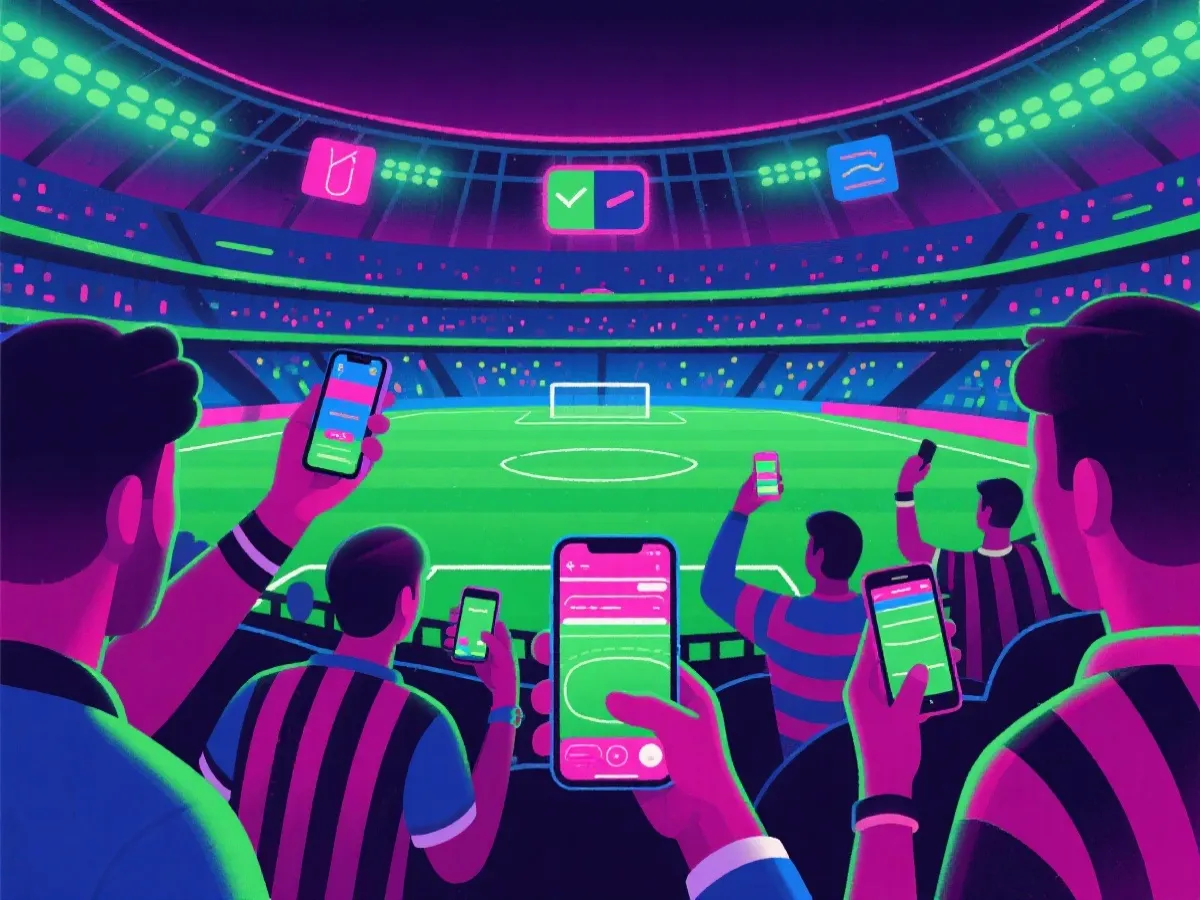 球迷透過手機App追蹤賽事資訊